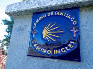 The sign of the Camino Ingles.