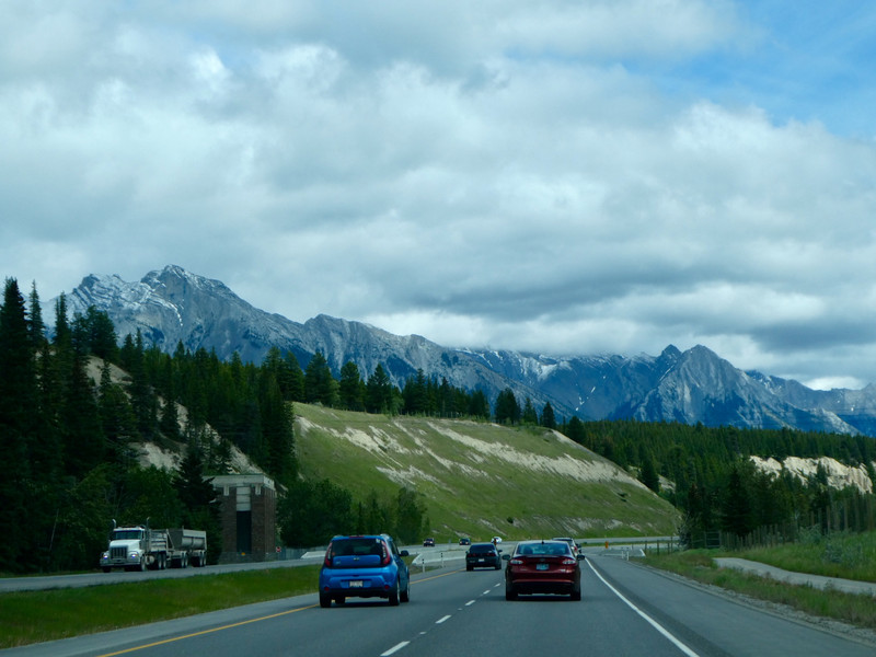 Driving back from Banff