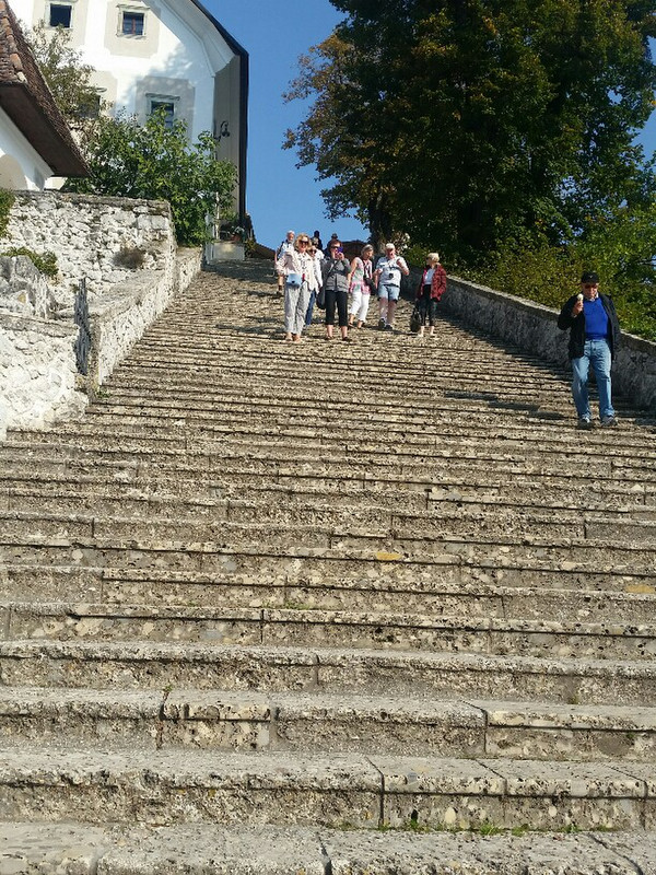 99 steps up to the church