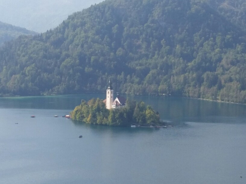 Bled Island, looking down from Castle 