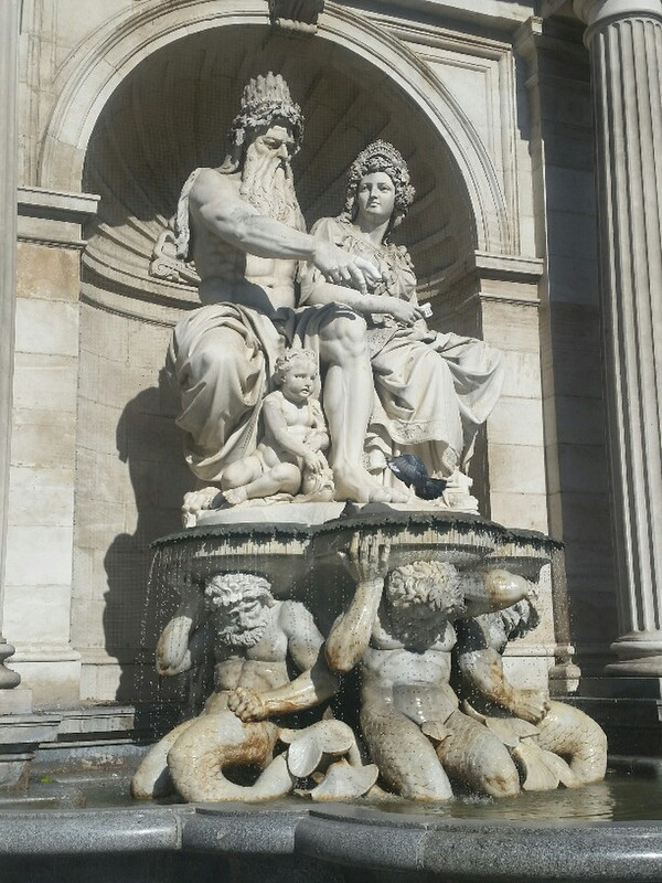 Fountain outside Albertina