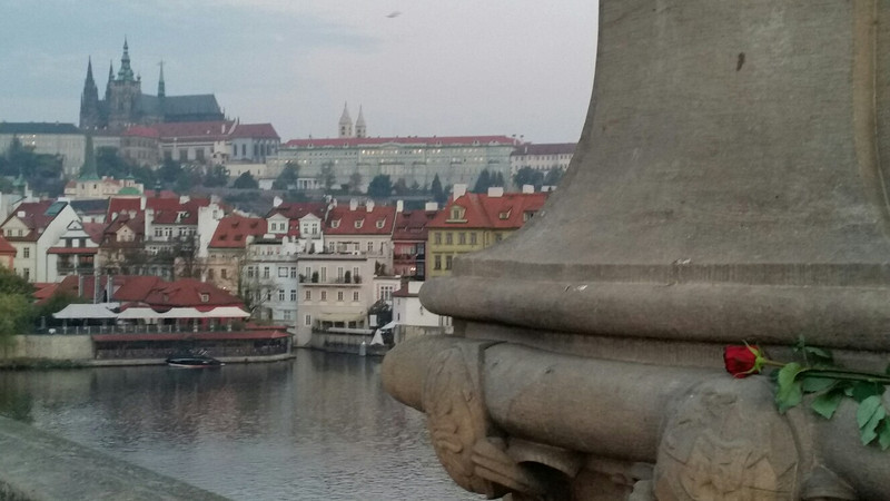 Rose left for Connie on Charles bridge early morning