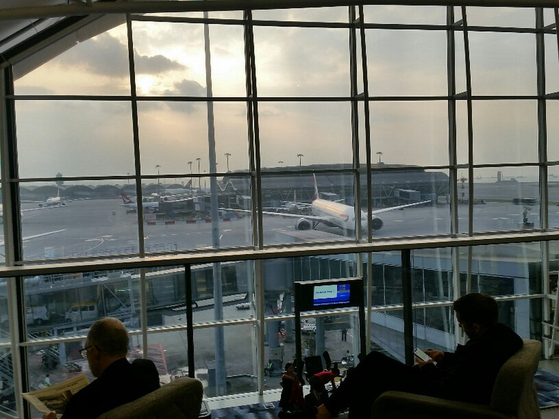 Looking out from Qantas lounge 