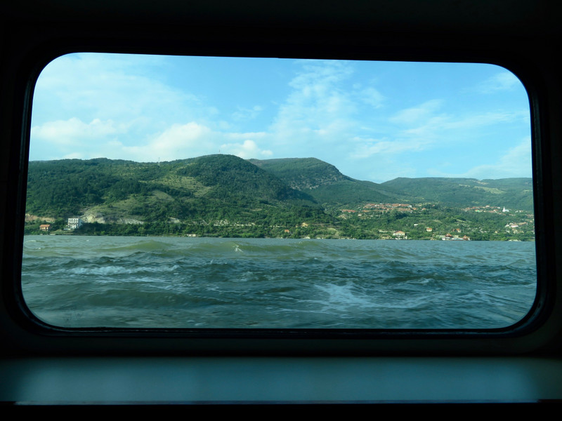 our cabin window, along the  Danube
