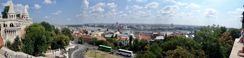 view from Buda Castle toward Pest, Budapest