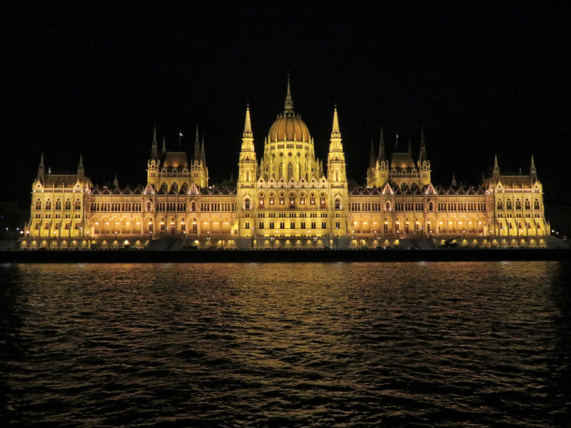 Budapest by night along the Danube