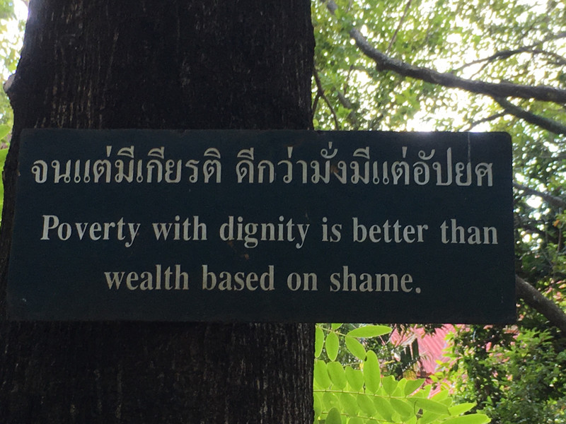 Sign at temple