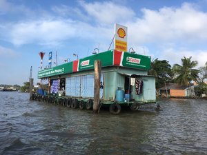 Floating gas station / store