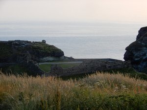 Remains of Tintagel  Castle, with roots to King Arthur