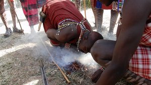 Masai Mara starting fire 