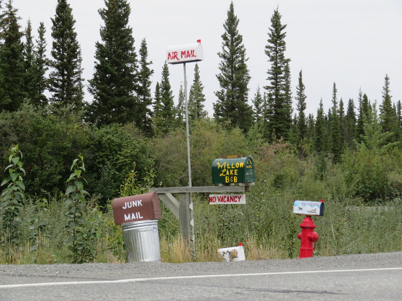 Near Copper River mail system - air mail, snail mail, dog sled mail, junk mail, and postal mail