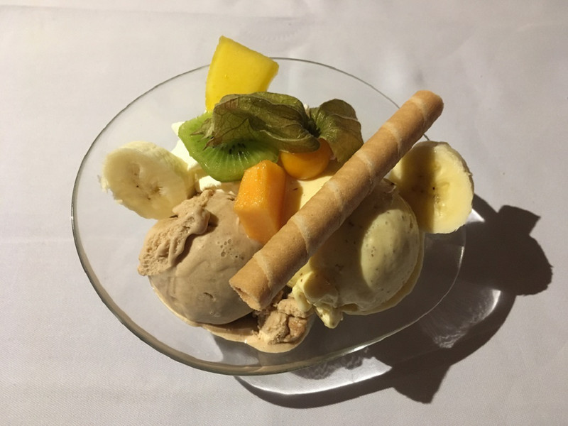 Dessert at friend’s restaurant - homemade gelato