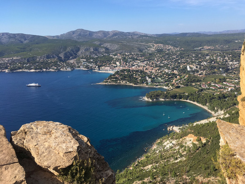 Looking down at Cassis
