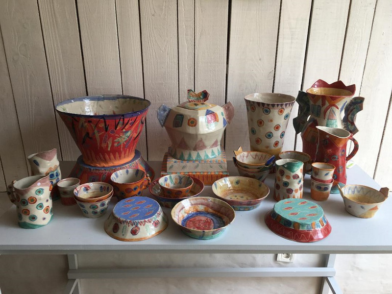 Pottery shop in St-Quentin-la-Poterie (yes, I bought a few pieces)