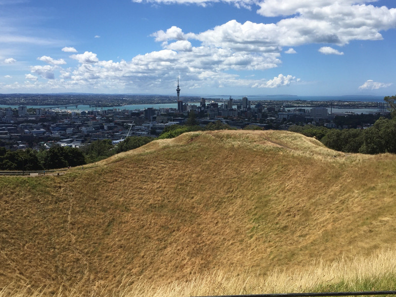 Central Auckland vom Mt. Eden (einer der Vulkane)