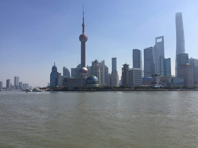 Der Finanzbezirk Pudong in Shanghai 