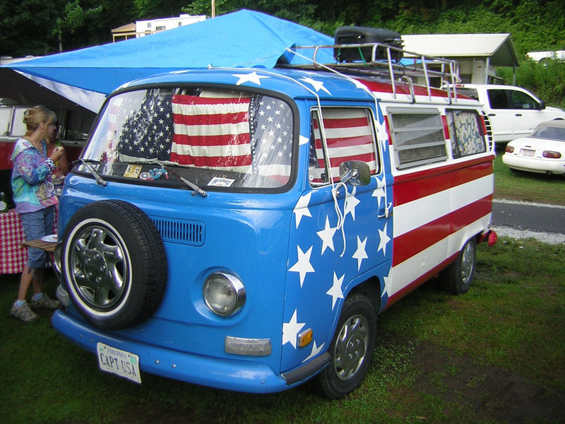 Patriotic VW Van