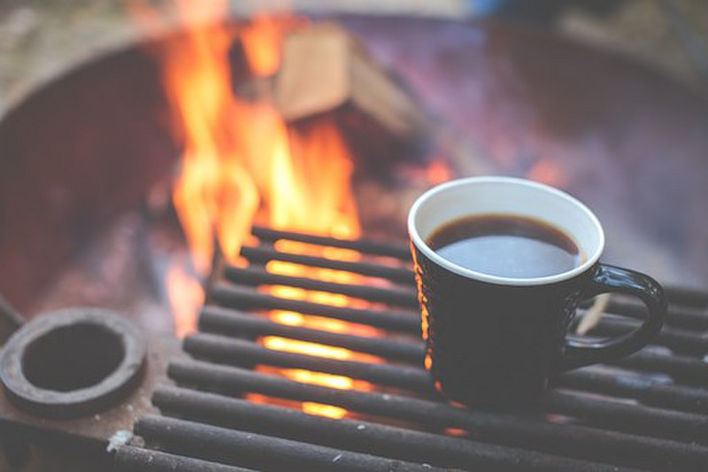 Morning Coffee by the Fire