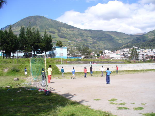 Playing footie