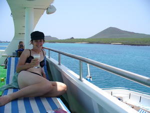 Relaxing on the boat