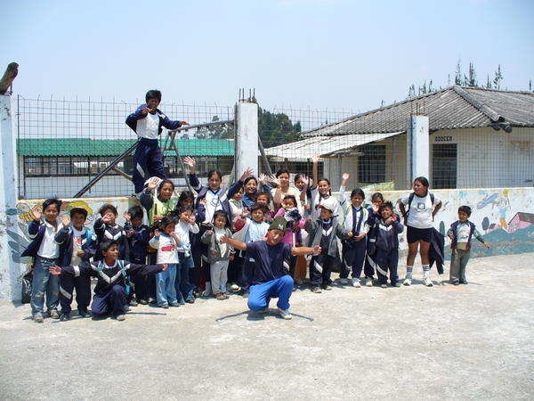 Group of students, San Luis de Guachala