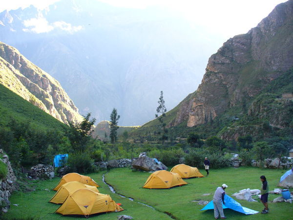 Inca trail camp 1