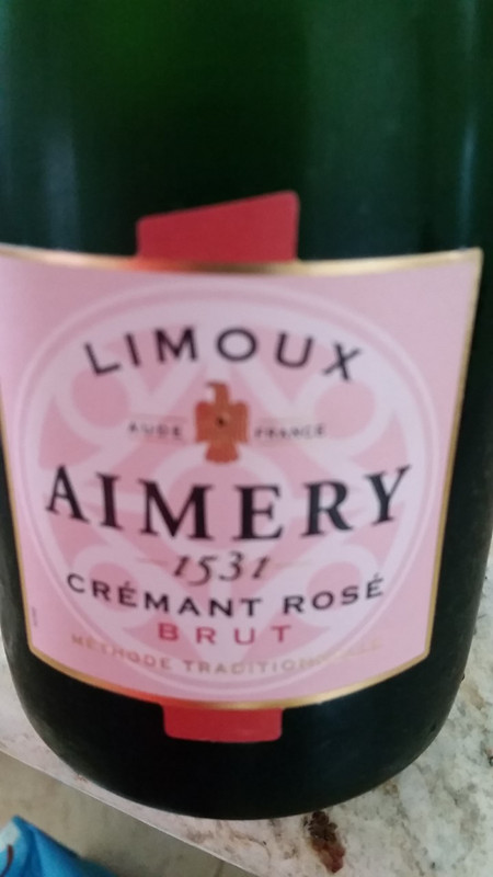 Aimery, an affordable, nice cremant rose'