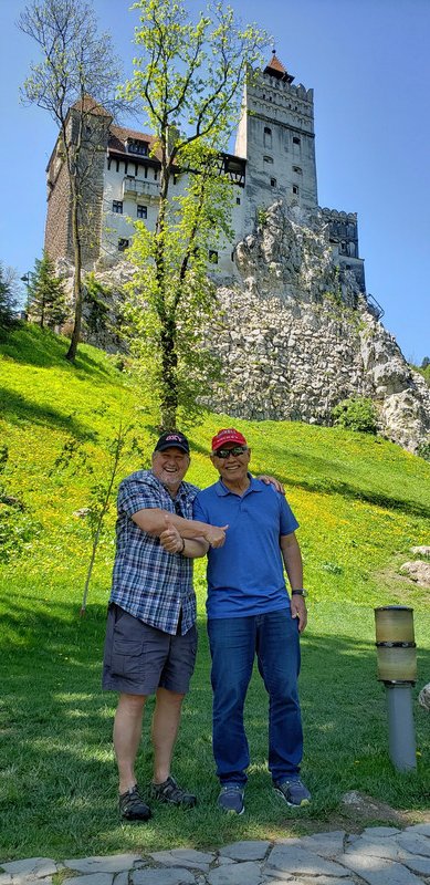 Me and Dirty Pat at Bran Castle