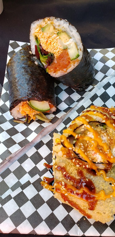 A sushi burrito, only in San Diego
