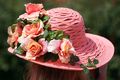 A floral Derby hat