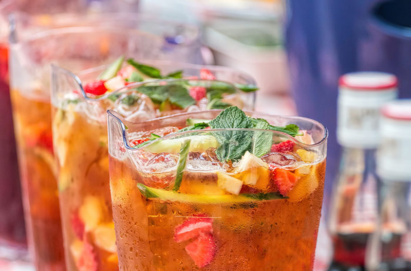 Pimms, very popular too