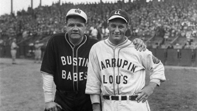 Two greats:  The Babe and Lou