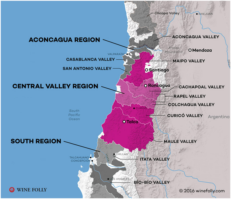 Chile-Central-Valley-Wine-Map