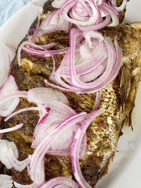 Excellent grilled sea bass