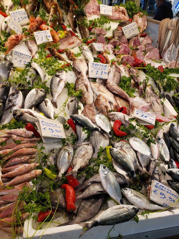 Seafood at Varvakios Market