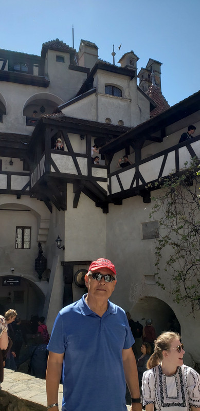 In front of Dracula's Castle