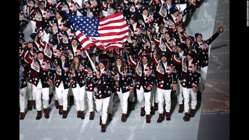 US Olympic team opening ceremonies