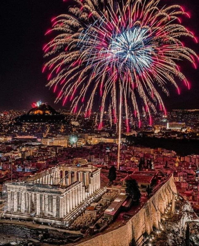 Acropolis fireworks