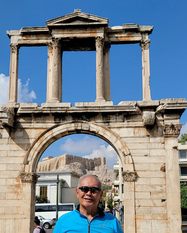 In front of Hadrian's Arch