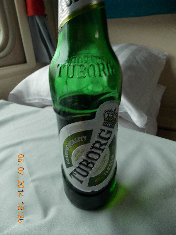 My first TSR beer, a Tuborg!