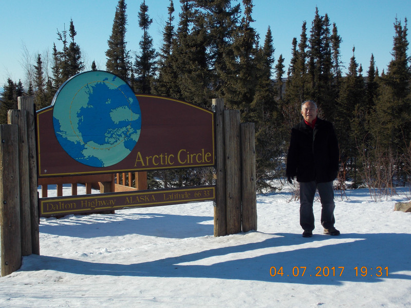 Standing on the Arctic Circle
