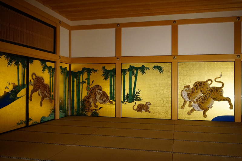 The restored painting panel in Nagoya Castle