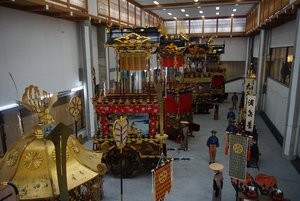 Floats in museum