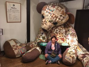 Quilted bear in Teddy bear museum