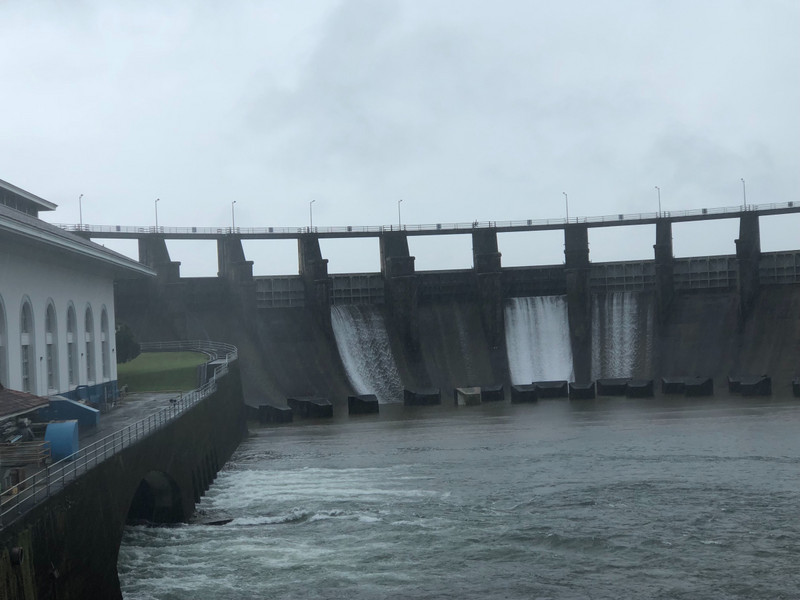 The dam built reservoir for the locks