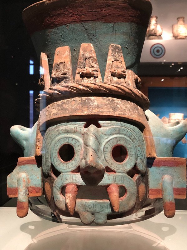 The vessel with the face of Tlaloc, the god of rain
