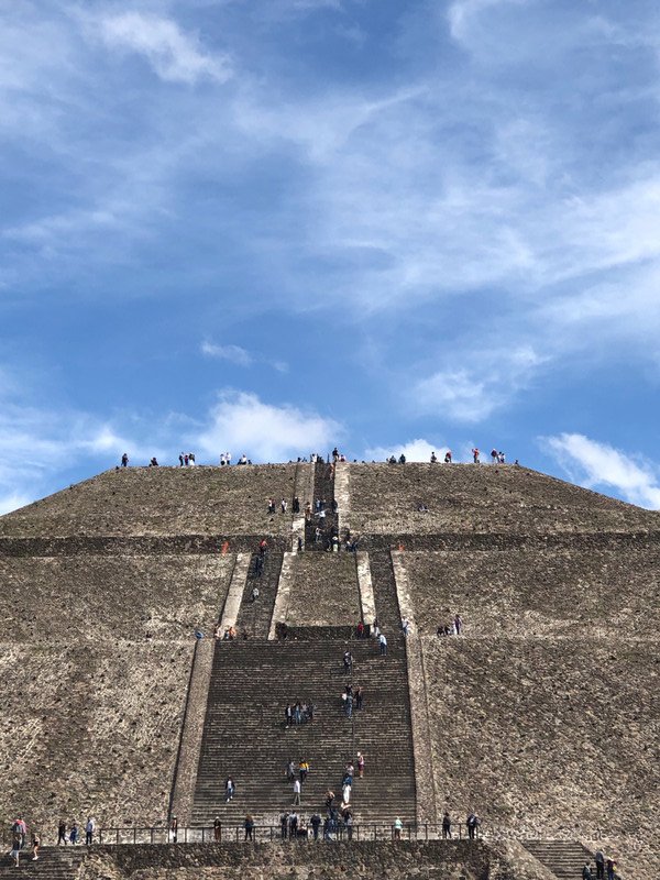 254 steps to get to the top of the sun pyramid 