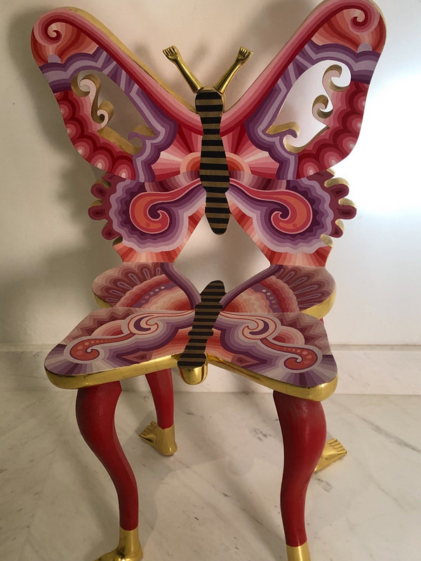 A butterfly stool 