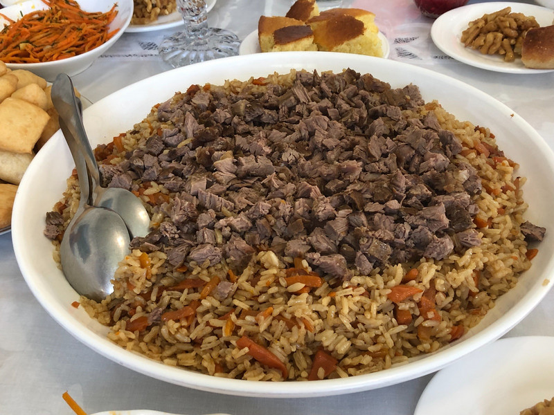 First Pilaf with beef, excellent and tasty