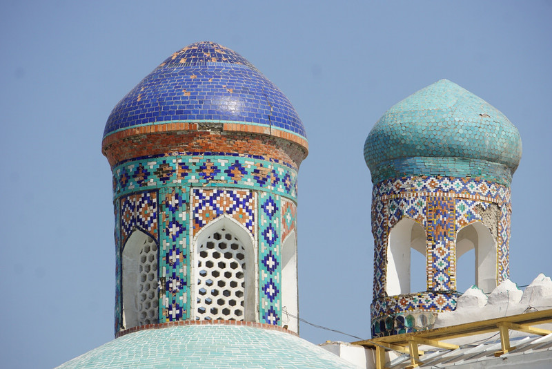 Amazing tile work on top of mosque